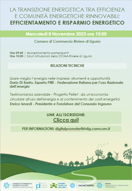 CCIAARIVLIG's tweet photo. 🔋8 novembre h 10  webinar gratuito sull' #efficienzaenergetica con il ns PID e
@DINTEC_Scrl
"Efficientamento e risparmio energetico" con le relazioni di  Dario Di Santo Esperto
@FIRE_ita
e Enrico Isnardi  Consorzio Ingauno  🔋
ISCRIVITI: https://t.co/wWAlDziRV8
#pidcciaarivlig https://t.co/hkWqMlBEyp