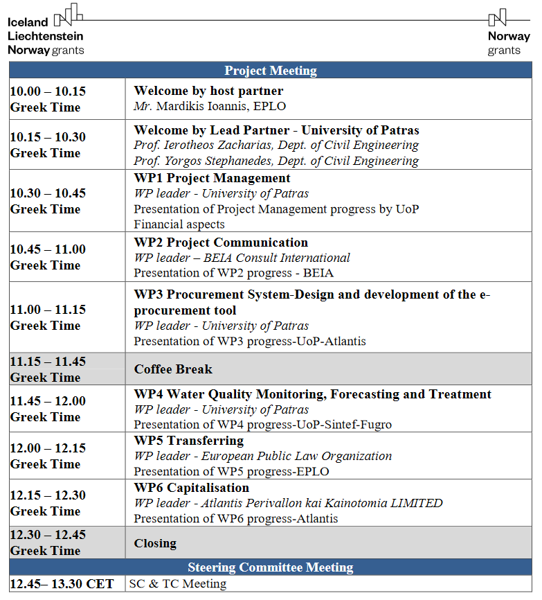 On 25th of October is taking place the Blue-Greenway Project Meeting in Athens, Greece. The meeting is hybrid, so all the partners are participating. 

See the agenda below 👇

#eeabluegreenway #regionalcooperationmagazine 
<a href="/EEANorwayGrants/">EEA and Norway Grants</a> <a href="/RegionalCoopMag/">Regional Cooperation Magazine</a>