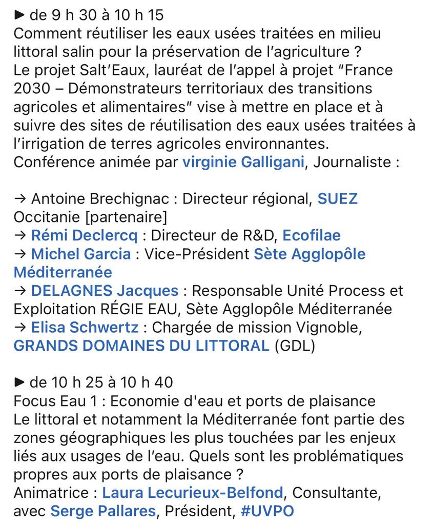 Christophe AUDOUIN 🌐🌿 (@audouinc) on Twitter photo 💧 au <a href="/SalonduLittoral/">Salon du Littoral</a> Antoine Brechignac directeur régional <a href="/suez/">SUEZ</a> présente le projet #Salteau d'adaptation au changement climatique utilisant la #reut pour préserver l'eau douce en milieu littoral soumis aux intrusions d'eau avec <a href="/Sete_agglo_med/">Sète agglopôle</a> <a href="/BanqueDesTerr/">Banque des Territoires</a> #Ecofilae 💧 au <a href="/SalonduLittoral/">Salon du Littoral</a> Antoine Brechignac directeur régional <a href="/suez/">SUEZ</a> présente le projet #Salteau d'adaptation au changement climatique utilisant la #reut pour préserver l'eau douce en milieu littoral soumis aux intrusions d'eau avec <a href="/Sete_agglo_med/">Sète agglopôle</a> <a href="/BanqueDesTerr/">Banque des Territoires</a> #Ecofilae
