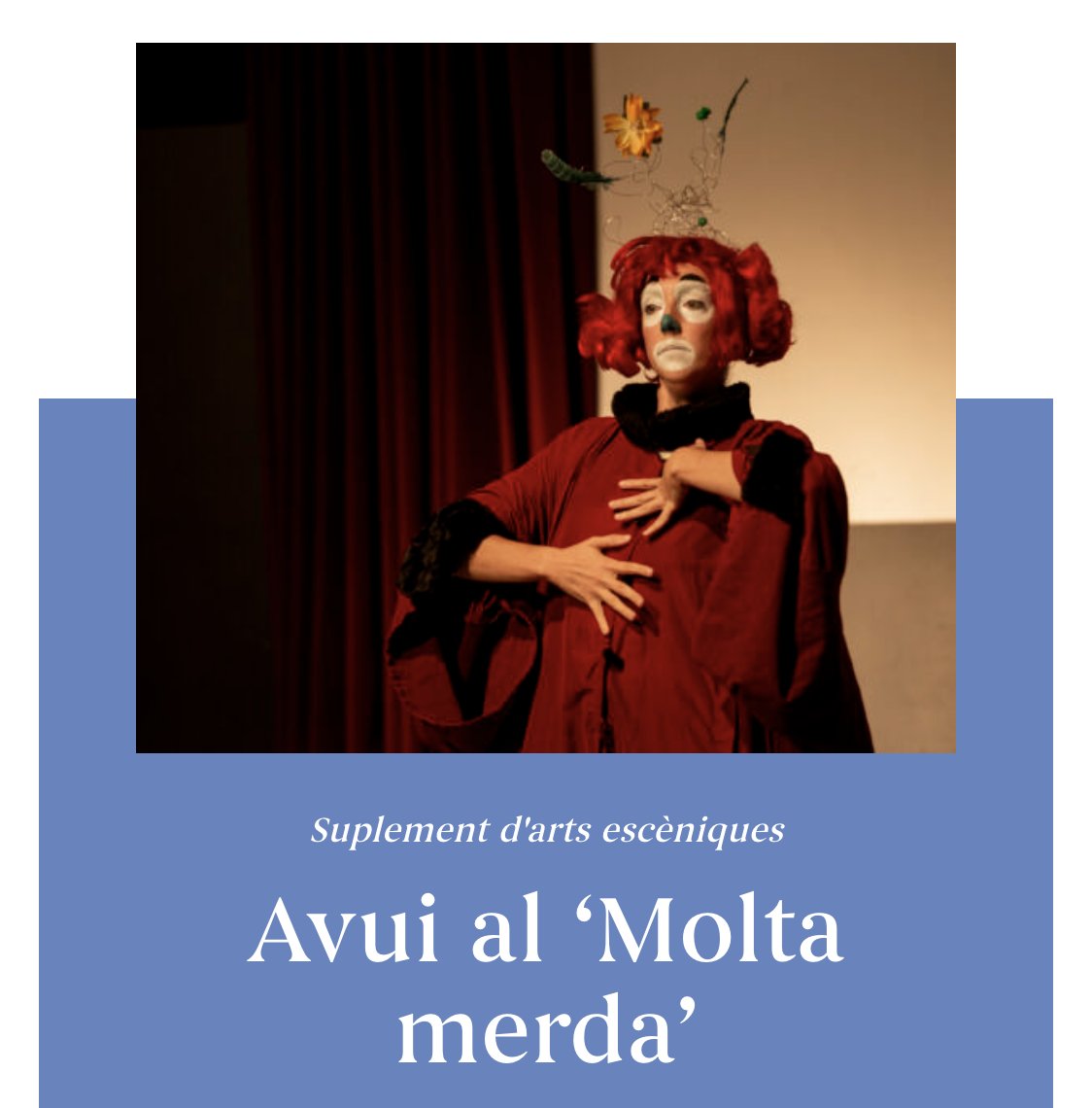 nuvol_com's tweet photo. Ja a punt el #MoltaMerdaNúvol, el suplement d'arts escèniques i teatre de Núvol. Obrim fil amb tot el contingut d'aquesta setmana👇 https://t.co/W30FJVca8y