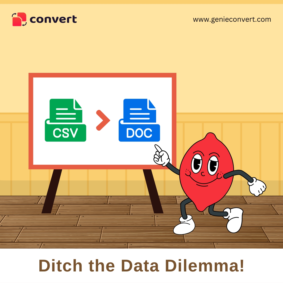 genie_convert's tweet photo. Tired of staring at daunting CSV files? Our CSV to Word converter is your secret weapon! Just upload your CSV file, and watch as it magically transforms into a polished, professional Word document. https://t.co/SzA6Woryt2 #fileconversion #csvtodoc #csvfile #onlineconversion https://t.co/hHGpAyaXzK