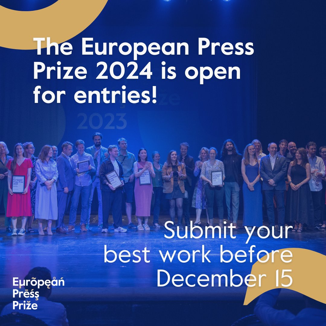 The @EuroPressPrize 2024 is open for entries! Eligible countries include 46 Council of Europe nations, Belarus & Russia. Works published between Dec 1, 2022 - Dec 31, 2023, are eligible. Submit your best project before December 15, here: europeanpressprize.com/before-you-ent…