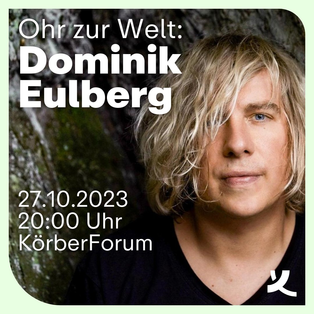 🐦 #Techno-Beats mit Vogelstimmen? Im @KoerberForum spricht Moderatorin Bahar Roshanai mit DJ @dominikeulberg über den Wert seiner Tracks mit Naturgeräuschen für den #Artenschutz. #Konzert nicht verpassen! 👉 koerber-stiftung.de/veranstaltunge… 🤝 @KoerberKultur @KoerberScience