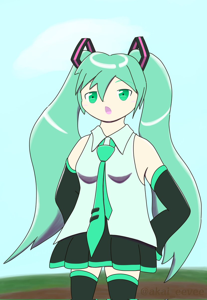 akai_eevee's tweet photo. 初音ミク https://t.co/6d80Rpuwpu