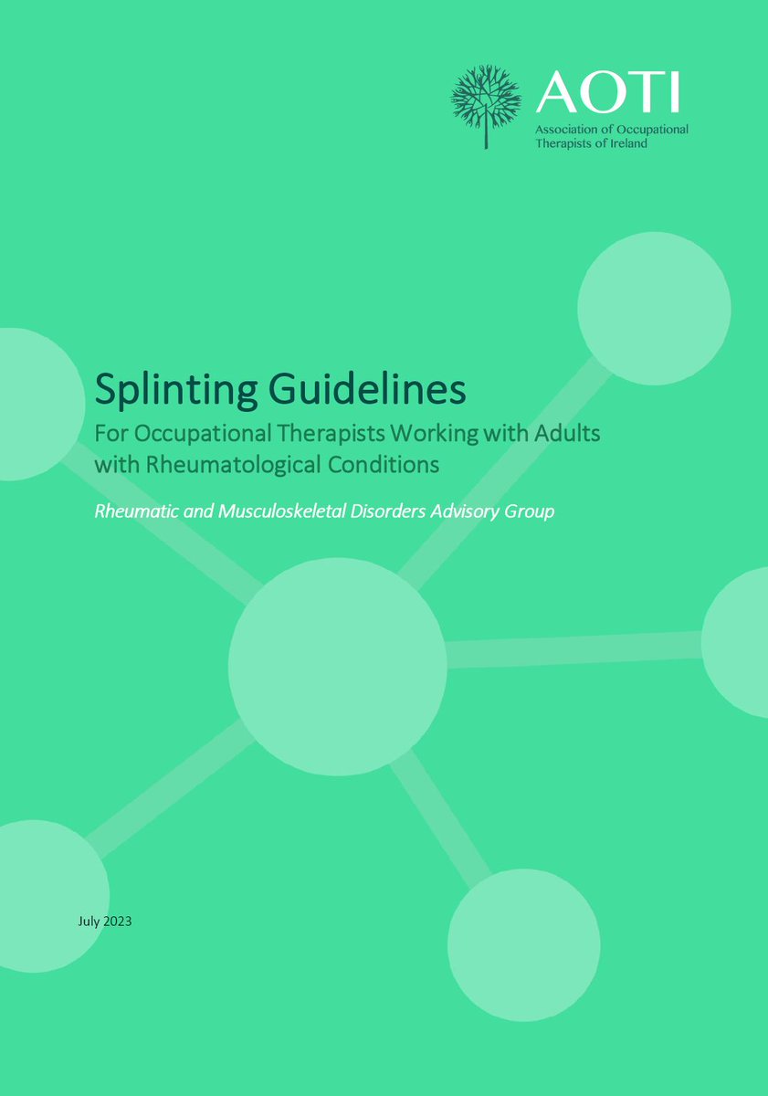 During #OTweek we are delighted to share our latest publication created by @AOTIrmdag. This resource provides practical advice for our Occupational Therapy community who carry out splinting for the management of rheumatic & musculoskeletal disorders ow.ly/vogG50Q0pXL #RMDs