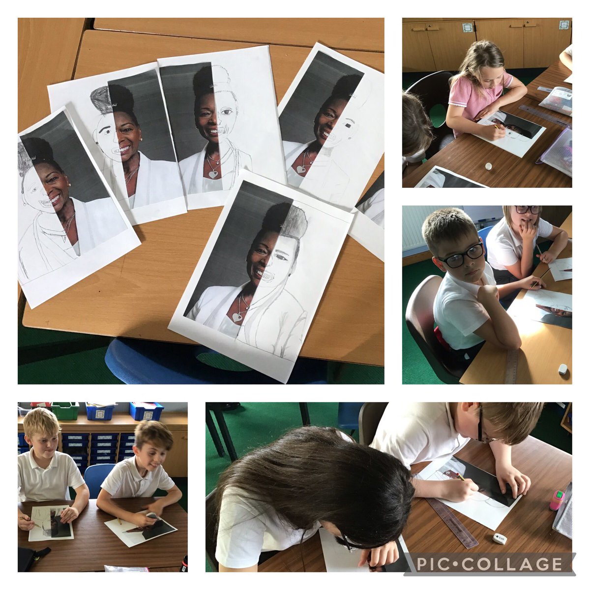 t's Black History month and Leopards have been learning all about Dame Floella Benjamin. Today we created a piece of art with a picture of her face. The results are amazing!
