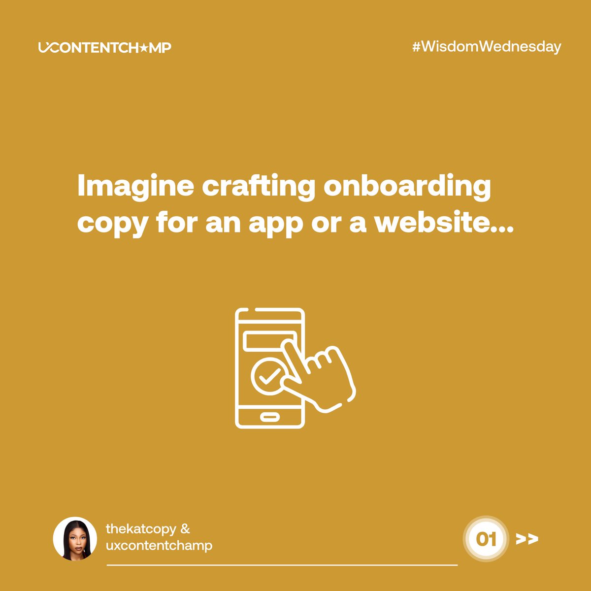 uxcontentchamp's tweet photo. It’s #WisdomWednesday! Tap in for more.

We are all ears 👂- share your brilliant insights in the comments below ⬇️

#UXContentChamp #UXWriters #ContentDesign #UXWisdom #UXInsights #LearnUXWriting #UXDesigners #CopyWriters #ContentProfessionals @thekatcopy https://t.co/e4yjSeB0bZ