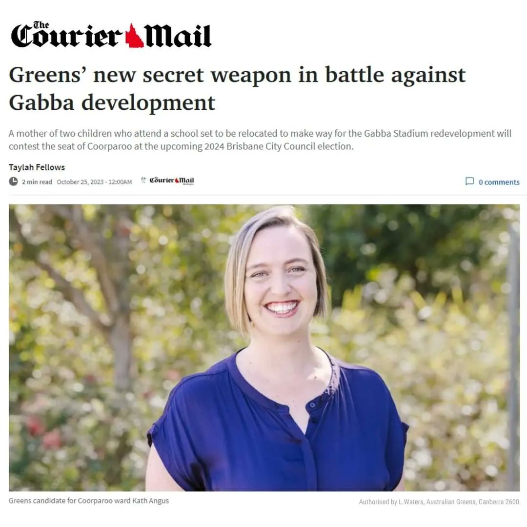 TrinaGreens's tweet photo. @kathangus running to turn Cooparoo Ward Green! Let's get me some friends in Council hey? https://t.co/Blh65yjY6B