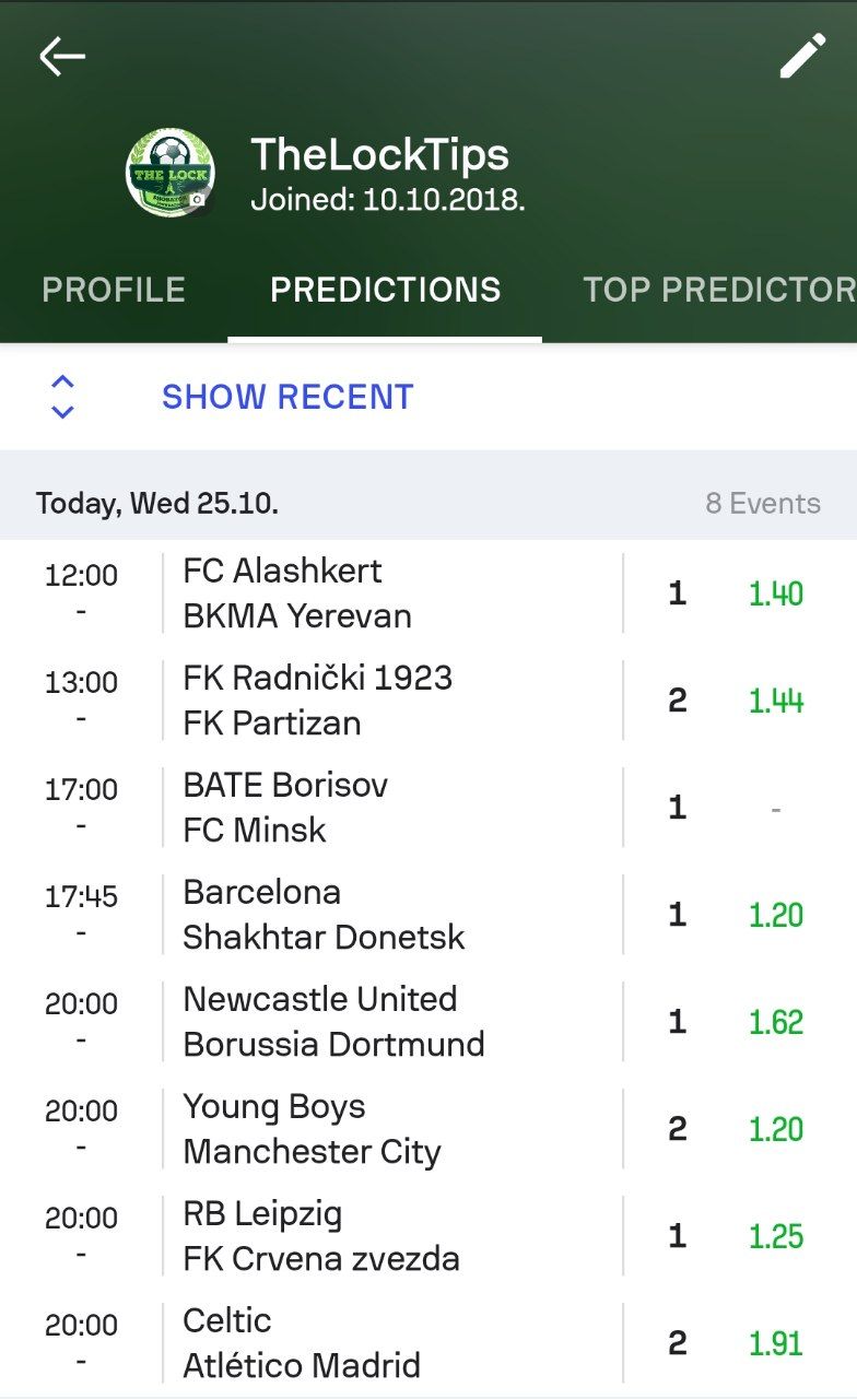 Straight win prediction deals