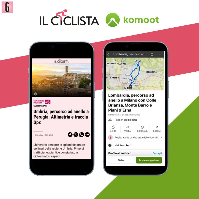 komoot's tweet photo. komoot 🤝 @Gazzetta_it

We're extremely excited to partner with one of the most iconic daily sports newspapers! 🚲🇮🇹

The partnership is sealed to provide @Gazzetta_it's cycling readership with road, gravel, and mountain biking routes that are ready to ride.

Try it out 👇