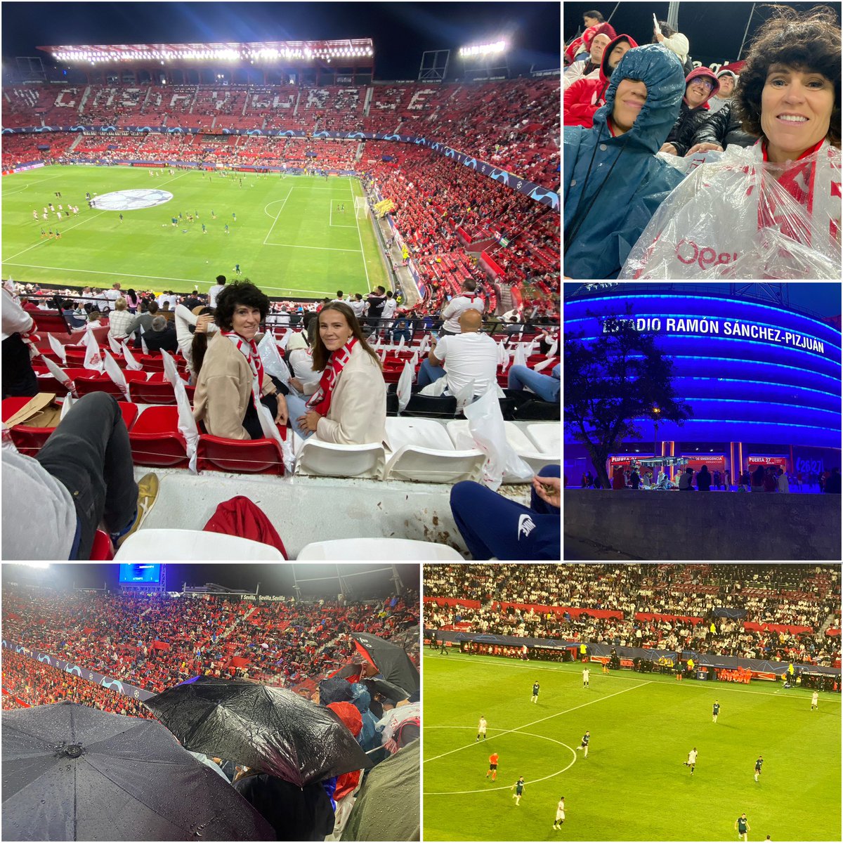Anitavestering's tweet photo. Internationaal voetbalspektakel in Sevilla! Topsfeer, een grandioze belevenis met een vol stadion en een mix van Spaans temperament en Engels weer. #ChampionsLeague #SevillaFC #SevillaArsenal https://t.co/vjgBAXHg5Z