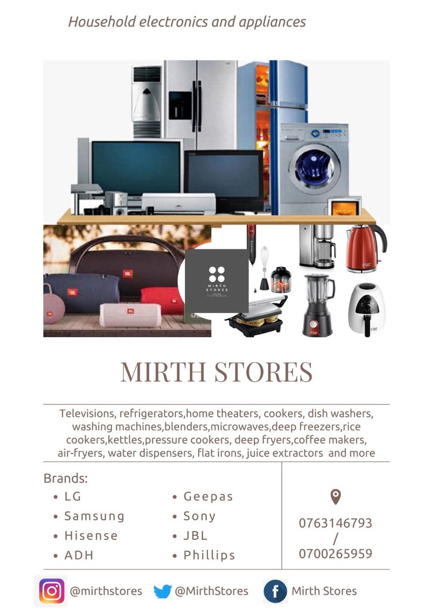 Looking for electronics of any nature? Baby girl @MirthStores has you sorted. She also makes deliveries. Contact 0700265969 #PLDDestadia #DestadiaMarketDay