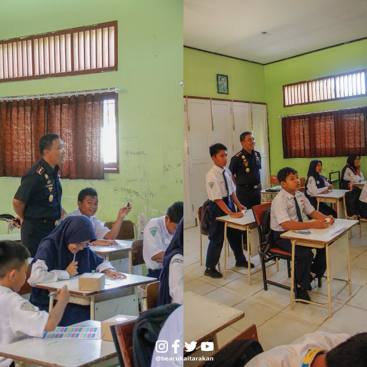 beacukaitarakan's tweet photo. Dengan kegiatan Kemenkeu Mengajar ini, diharapkan dapat menjadi wujud nyata keikutsertaan Bea Cukai dalam memberikan ilmu dan informasi bagi calon penerus bangsa. https://t.co/LhVAMhH7lS