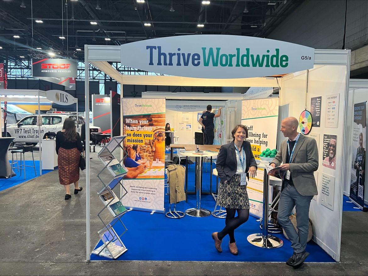 Thrive_WW's tweet photo. We're all set up and ready to roll at @AidExGlobal! 

Come and say hi to Ben, Katherine and Leanne in @locationsafety's Duty of Care Pavilion.

And find out more about what we're up to this year: https://t.co/qHwpYoes4j https://t.co/ldbG0lLTut
