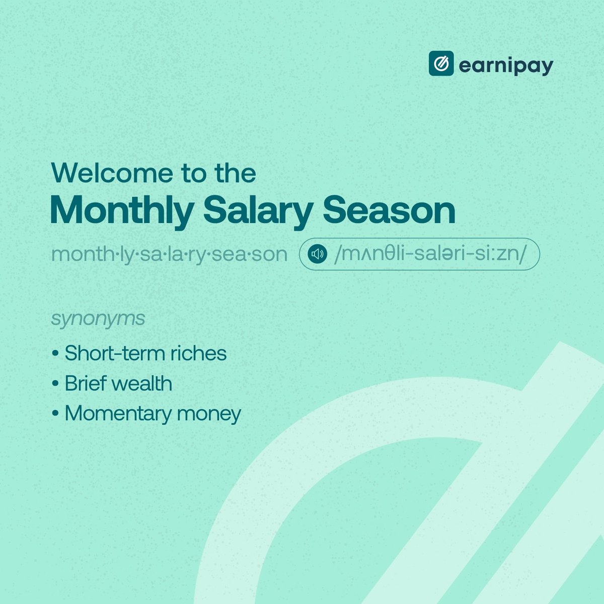 Enjoy it while it lasts but know that Earnipay is always here to save the day.

Earnipay’s On-Demand Pay gives you access to your earned salary even when the salary of the previous month runs out, ensuring you are never ever stranded. 

#OnDemandPayWithEarnipay