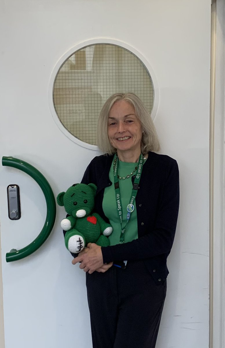 It's Green Wednesday at BHT today! Wear, Eat, Drink something GREEN and show support for #BreakingFTSUBarriers take a photo and tweet it out! Ted is on it with Tracey at SMH <a href="/NatGuardianFTSU/">National Guardian's Office 💙</a> <a href="/NMacdonaldBHT/">Neil Macdonald</a> @bridgetokelly <a href="/JenDorneySav/">Jen Dorney-Savage (she/her)</a> <a href="/BucksHealthcare/">Buckinghamshire Healthcare NHS Trust</a>