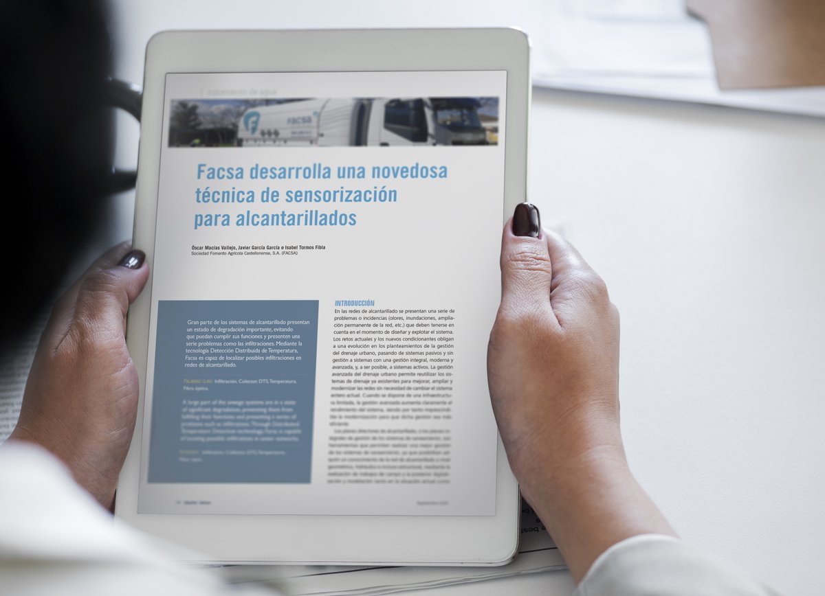 Facsa_es's tweet photo. 📰🔍@industriQuimica dedica un artículo a la técnica de sensorización @facsa_es capaz de localizar posibles infiltraciones en redes de alcantarillado mediante el uso de un dispositivo láser y fibra óptica

🌐https://t.co/Fj6rTvJGuK

#WaternologybyFacsa https://t.co/msRpHGlick