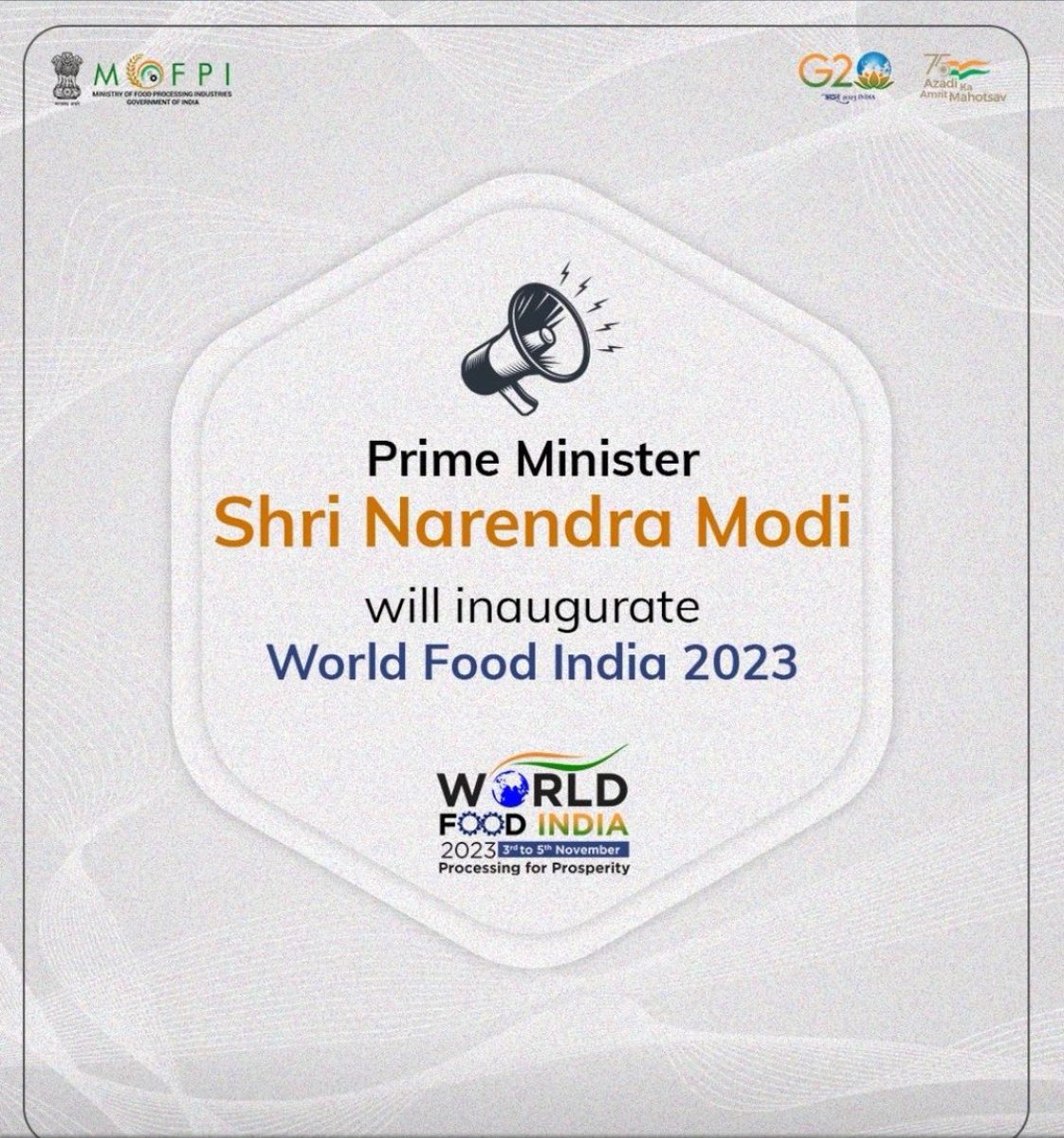 #exhibitions #TRADE_FAIR 
World Food India to be inaugurated by Honb PM Shri Narendra Modi ji. No this exhibition isn’t managed by EXHICON but shared here to let us all know the importance of the TradeFairs in India