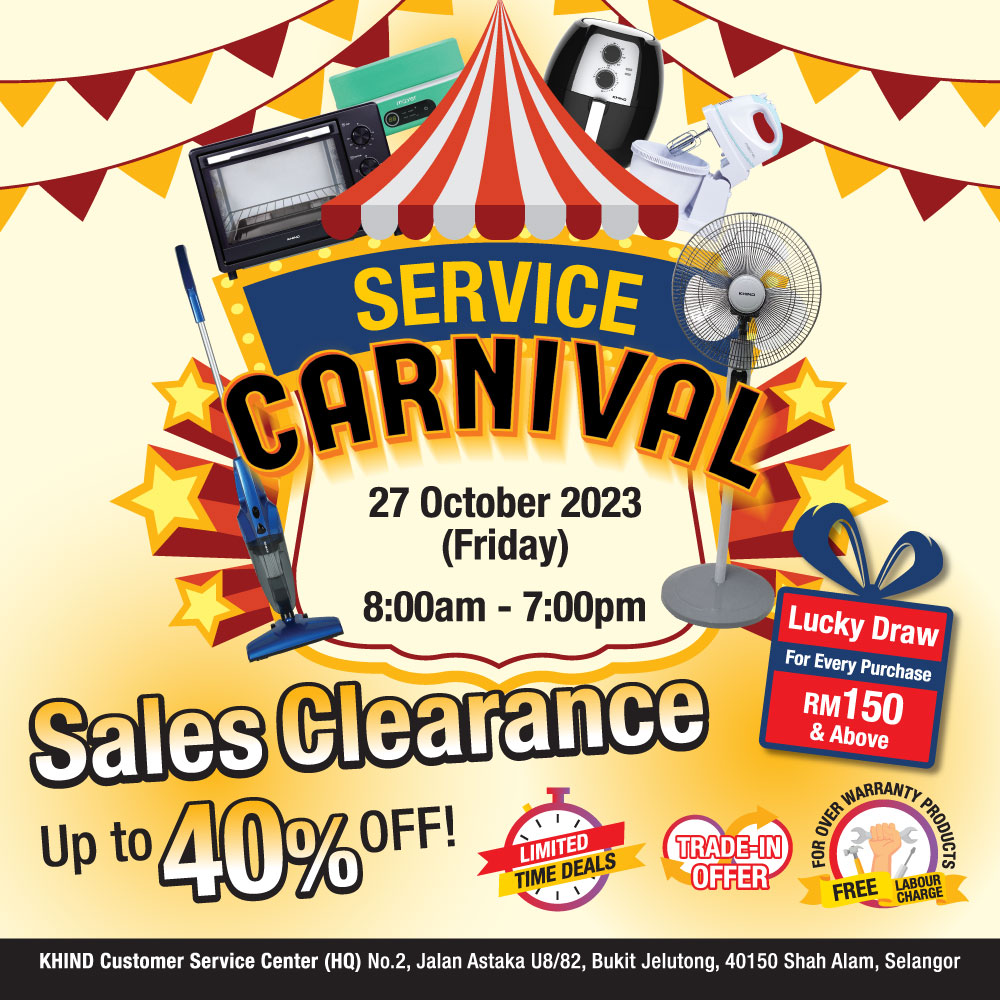 KhindMalaysia's tweet photo. Shah Alam peeps!!π’
We're throwing a KHIND Service Carnival every last Friday of the month, starting on October 27thπ
So come and join us this Friday to enjoy some SERIOUS excitement!
#KHINDMalaysia #ServiceCarnival #ExperienceMore https://t.co/fkzyvEP75U