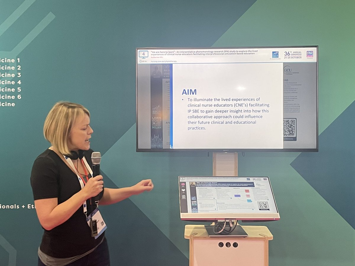 UofGCritCareMSc's tweet photo. Valued faculty member @Kate272mcgill presenting her poster abstract @ESICM which summarised her pHD project #LIVES2023 #Weareheretolearn @MoAlHaddad2 @qeuhccm https://t.co/ecmbV1mRSv