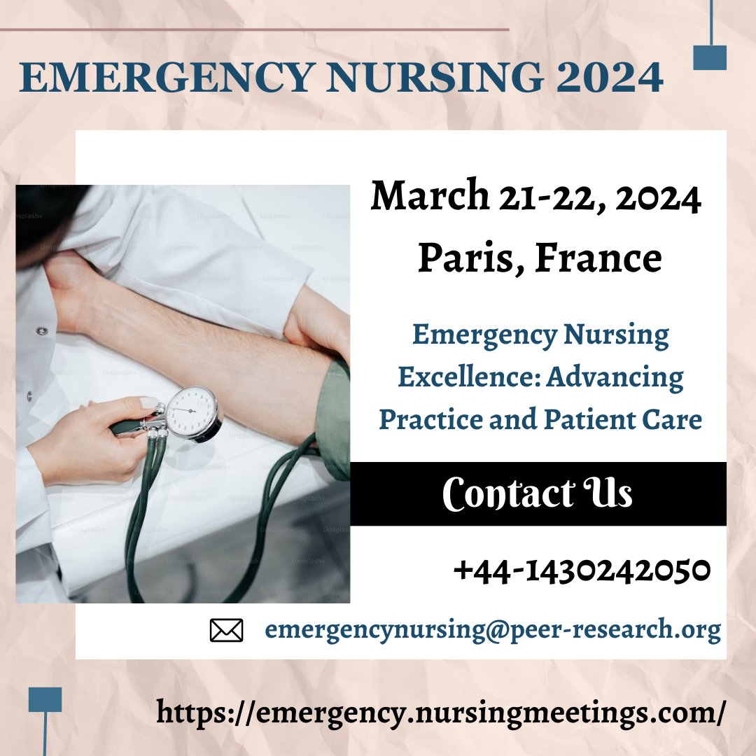 Join us at the #emergencynursing 2024 Conference!
Learn from inspiring speakers from around the world!
#emergencymedicine #EmergingTrends #pediatricemergency #neurologicalemergencies