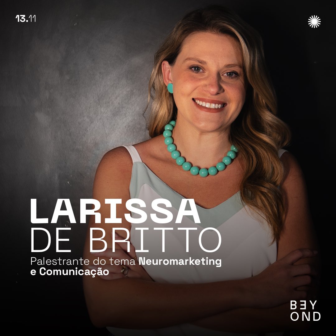 comuneek's tweet photo. Apresento a vocês uma dos nossos incríveis palestrantes que estará no Comuneek Beyond 🤩
Larissa de Brito com o tema de Neuromarketing e Comunicação

Vai ser incrível! Te esperamos dia 13 de Novembro! 😀🚀

#Comuneek #Beyond #Unicesumar https://t.co/uU2szYMOdW