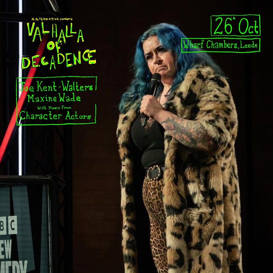 NMITBank's tweet photo. The experiment goes on, this Thursday we're smashing together the finest of alt-comedy &amp; DIY punk for Valhalla of Decadence. We've got Joe Kent-Walters (silly billy award winner), Maxine Wade (another award winner), and Character Actors (banger makers)
🎟️ https://t.co/32M2lPAPKd https://t.co/8a247hkfl1