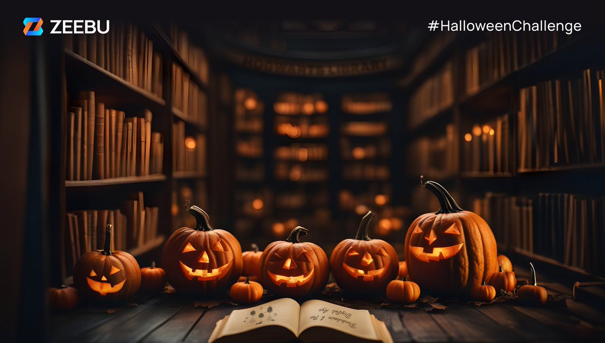 zeebuofficial's tweet photo. 🎃 #HalloweenChallenge is on! Uncover the core power behind Zeebu, hidden in the image. 

Clue: Every page you witness, every word you chant, brings you closer to the answer. 🕸️📚

☑️ Like/RT
☑️ Comment your answers with #ZeebuHalloween #Zeebu
☑️ Reward Pool: 150 $ZBU https://t.co/LiMrhPrhO5