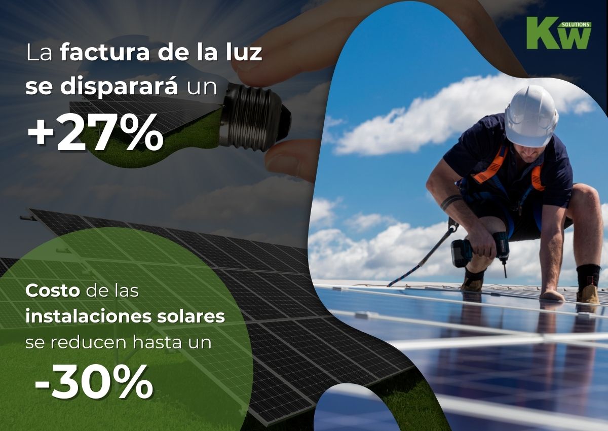 La factura de la luz se disparará un 27% mientras los costos de las instalaciones solares se reducen hasta un 30% ☀️💡

¡Descúbrelo todo en nuestro último artículo! 🤝🔎
kwsolutions.es/la-factura-de-…

#sostenibilidad #ahorro #KwSolutions #fotovoltaicas #energía #precio