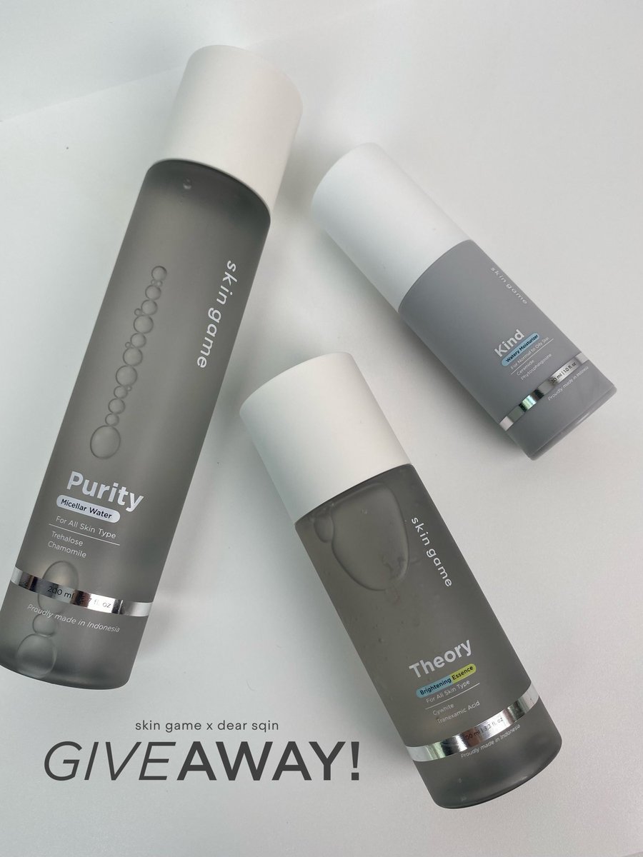 DearSqin's tweet photo. BAGI BAGI PRODUK SKINGAME GRATIS ‼️

✨ Follow @DearSqin &amp; @skingameofc 
✨ RT &amp; Like tweet ini
✨ Reply sebanyak-banyaknya, 1 produk Skin Game yang kamu mau + Hashtag #SkingameNextLevel

Pengumuman pemenang di tanggal 30 Oktober 2023. Good luck besties! 👀🫶 https://t.co/l81LxrKbv8