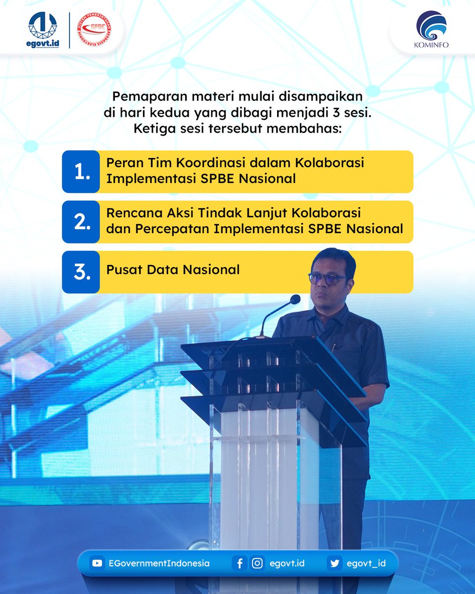 tpdkomdigi's tweet photo. Simak sampai slide terakhir ya, #KawanEgovt! Ada yang hadir kemarin?

#DirektoratLAIP
#EgovtIndonesia
#IntegrasikanNegeri
#RAKORNAS https://t.co/BTGT8oyxBj