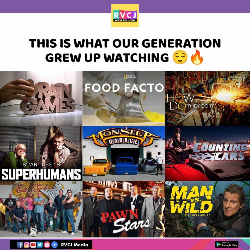 Nostalgia ❤️

#braingames #foodfactory #howdotheydoit #superhumans #monstergarage #countingcars #pawnstars #manvswild #rvcjinsta #rvcjmovies