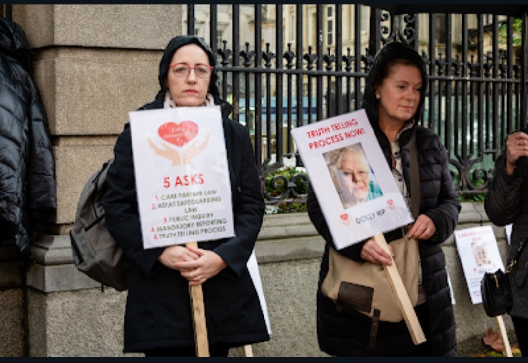 CareChampions2's tweet photo. @BrownNollieb @Default69202648 @AideenOConnor8 @pfcoyle @MargoHannon #Regina & Brian Nolan @TobinMairead @UnityakaAontu #EimearFitzgerald #Jackie & Cecila
All out standing united in call for
#MandatoryReporting
#CarePartner
#Safeguardinglaws
#HumanRightsInquiry
#TruthTelling https://t.co/MCpRJUEKij