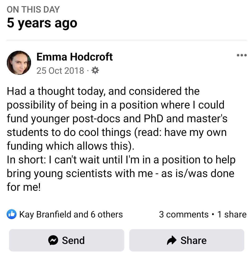 This came up on my timeline this morning - it's so incredible consider that now... I'm there! 🧗🏻‍♀️

Want to join me on an enterovirus adventure? Post-doc and PhD position applications close in *6 days* (31 Oct)! Don't be scared 👻🎃, just send in your application!