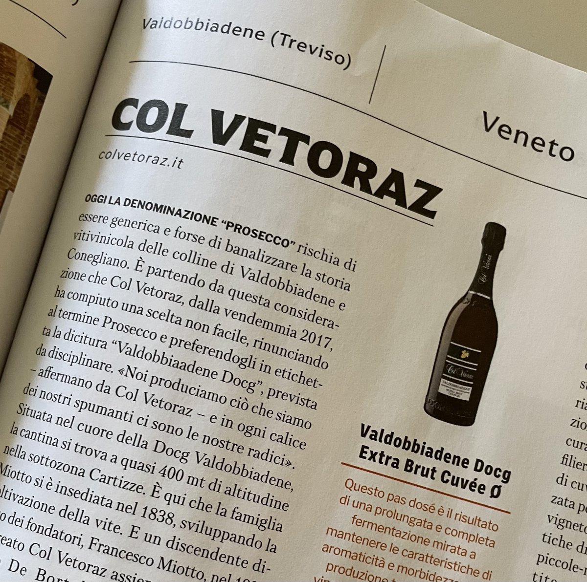 Col Vetoraz è stata selezionata dalla rivista <a href="/Food/">Food</a>&amp;Wine Italia come una delle 50 cantine TOP dell’anno!  #awards #TOP50 #thankyou #excellence #valdobbiadene #docg