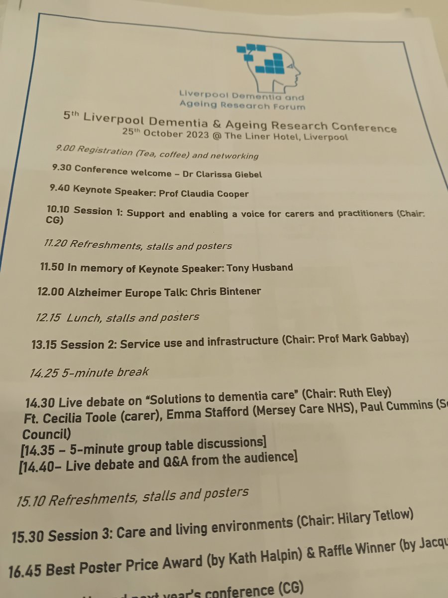 CarmelGeoghegan's tweet photo. Looking forward to a day of knowledge exchange #Liverpool #dementia #Alzheimer https://t.co/cglwXYUJY9