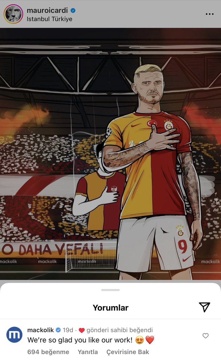 Sakatlığına rağmen Bayern Münih maçında forma giyen ve gol atan Mauro Icardi’nin, bugünkü duygusal paylaşımında <a href="/mackolik/">mackolik</a> detayı.

📲💙
