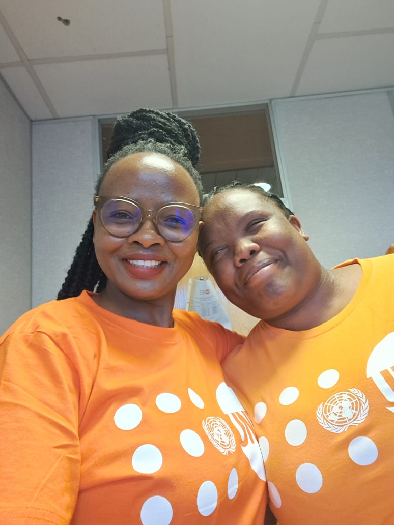 Today we raise our voice against #GBV as we mark #OrangeDay. Homes are unsafe
Malls are unsafe
Offices are unsafe
Schools are unsafe
Health facilities are unsafe
We are not safe!
Do your part to make spaces safe. We are doing our part! #OrangeTheWorld #StopGBV