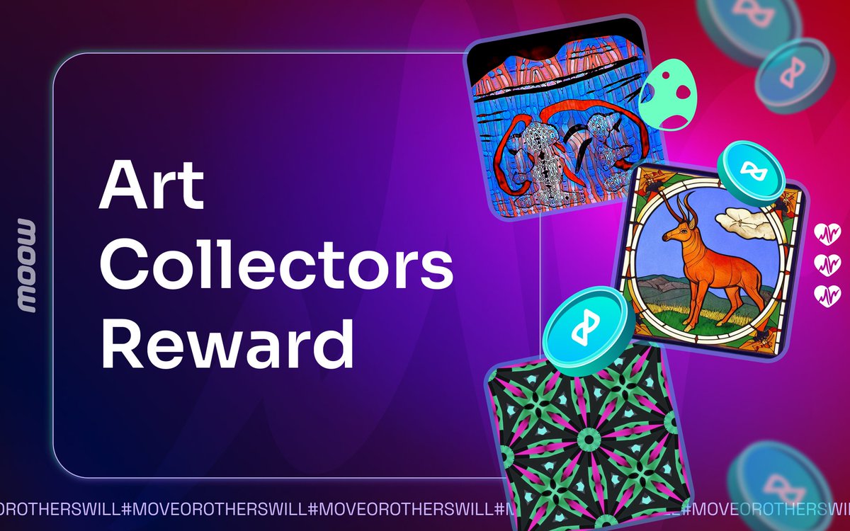 moow2earn's tweet photo. 🎁 We are delighted to fulfill our promise of providing rewards to all MOOW Art Collectors

🌟 Rewards delivered yesterday depended on Art traits

▫️ Genesis Special Art ― 50k $TIC
▫️ Genesis Basic Art ― 15k $TIC
▫️ Special Art ― 35k $TIC
▫️ Basic Art ― 5k $TIC

🎨 Special Arts includes the following collections:

▫️ FIFA World Cup ⚽️
▫️ Halloween 🎃
▫️ Valentine’s Day 💖
▫️ Christmas 🎄
▫️ Alpha Rewards 🧪
▫️ Top Tester Rewards 🔝
▫️ Bullrunner 🐮
▫️ Special Collection Series 1 🐾

🕔 The snapshot of your Art assets was taken yesterday at 17:00 UTC

💥 Keep expanding your MOOW Art Collections, and be prepared for the next surprises!