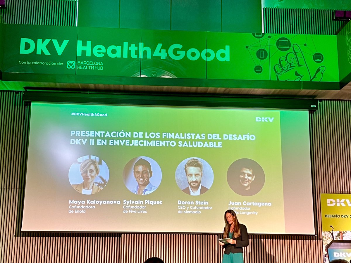 XavierLesauvage's tweet photo. El equipo de @sdli_innovation asistimos a la presentación de las 4 #startups finalistas del reto lanzado por @DKVSeguros sobre envejecimiento saludable presentado en la jornada #health4good en el @BCNHealthHub | Propuestas muy interesantes y de nivel! https://t.co/S6IJcgp0hG