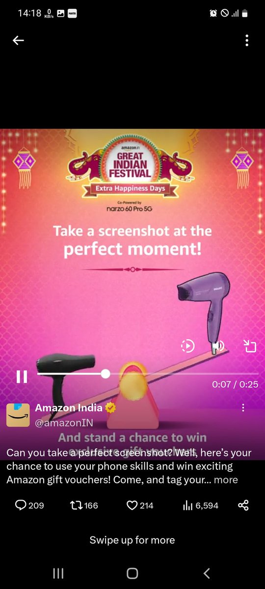 TippuSulthanknl's tweet photo. @amazonIN Here is perfect screenshot
@amazonIN
#OpenBoxesOfHappiness  #AmazonGreatIndianFestival​
Please join friends:
@Asma_cbl 
@Khairunissakdmr 
@umar0768 
@BashaSaho94885 https://t.co/XsvwgtylNS