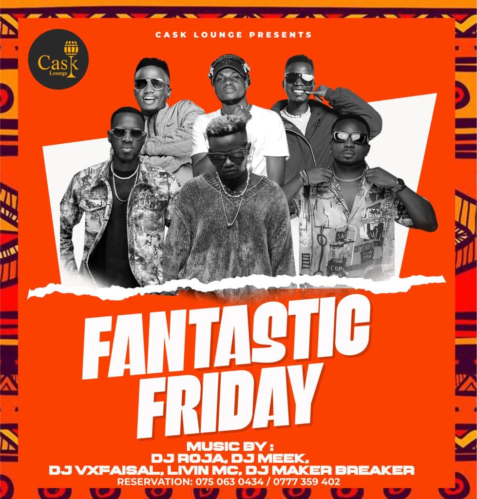 The 5 star command center of Kampala night life continues to do her thing. They've designed days to your taste.
Fridays being one of the days! Let us #ChooseCASK for our Friday plot(s). 
⭐️⭐️⭐️⭐️⭐️@DjRoja ,@djvxfaisal among others will be on the ones and twos.
#FantasticFridays