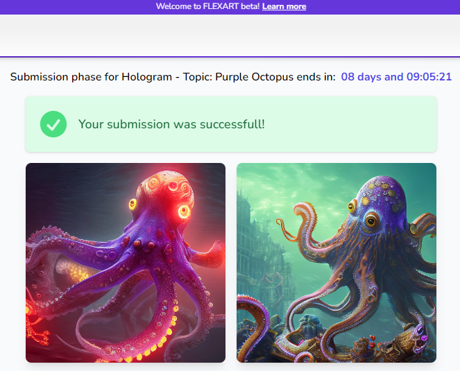 I really enjoyed creating 2 pieces of art on
<a href="/tryhologram/">@tryhologram.art </a> and participating in the contest. I hope that my artwork will be very well received. I am already very curious how the voting will turn out on <a href="/flexart7/">flexart.eth</a>
#artcontest #nftart #communityvote
app.flexart.io/registration/b…