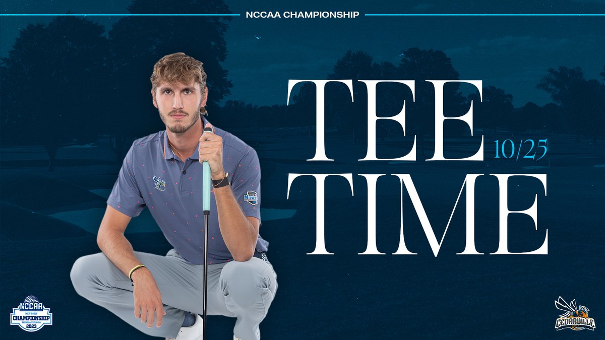 TEE TIME! <a href="/CUMensGolf/">CU Men's Golf</a> at the 2023 <a href="/NCCAAChamps/">NCCAA Championships</a> in Palm Coast, Florida!
⏰ 7:45 AM | 18 Holes | Day 3 of 3
📍  Hammock Beach Resort <a href="/HammockResort/">Hammock Beach Golf Resort & Spa</a>
📊 LIVE RESULTS via <a href="/Golfstat/">Golfstat</a>: bit.ly/3MeI5U6
📰 Day 2 RECAP: bit.ly/3Q8TSof
🙏 #ForHim ⛳️#BackTheJackets #StingEm