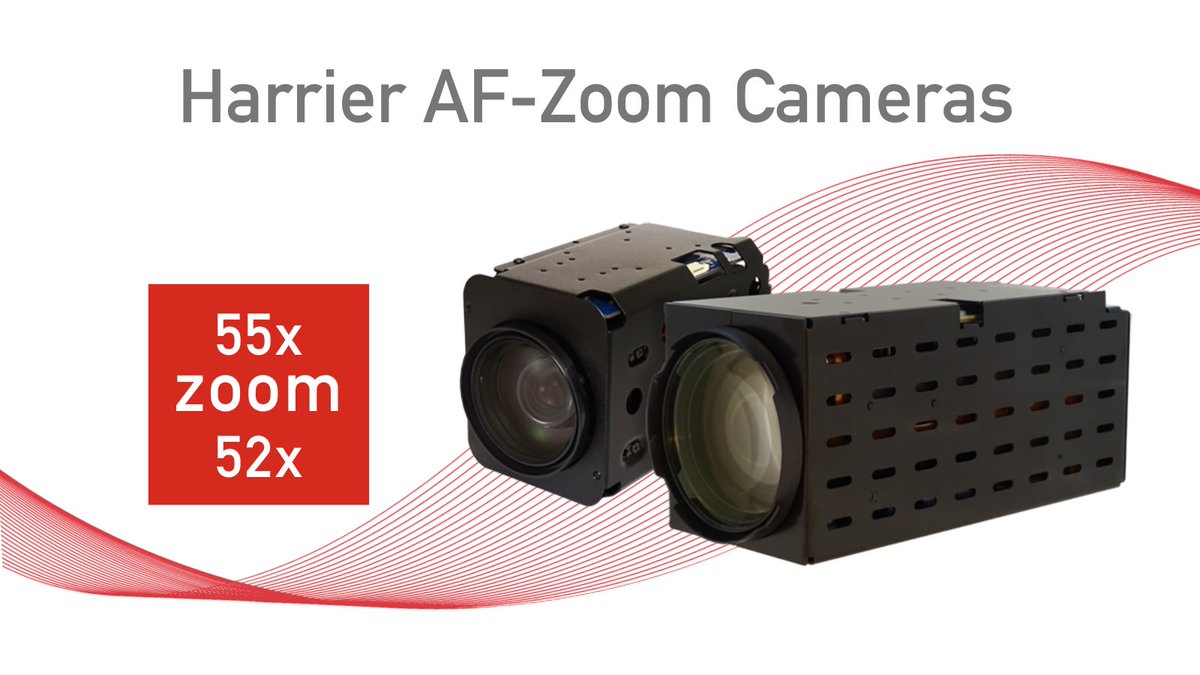 ActiveSilicon's tweet photo. 55x and 52x optical zoom options have just been added to our Harrier range of autofocus-zoom cameras. Take a look at all the features: https://t.co/4oIcOLWdKa
#MachineVision #ComputerVision #AFZoomCamera #BlockCamera #SmartCamera #IPcamera https://t.co/WmCFubvSwN