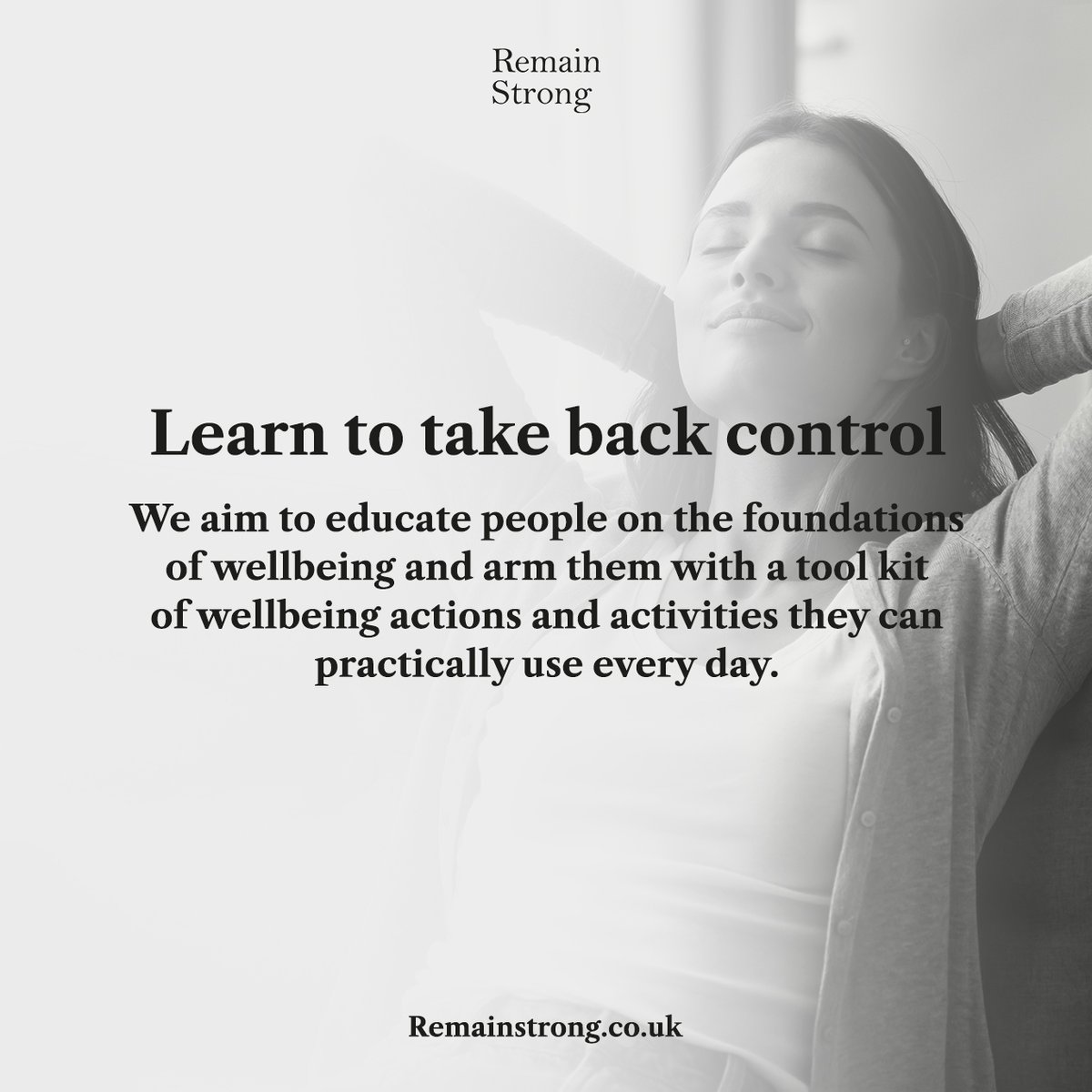 remainstronguk's tweet photo. Taking back control of mental #Wellbeing is essential. 🧠

But this can be challenging. 

Our #Community programme educates people on the foundations of wellbeing &amp; arms them with a tool kit of wellbeing actions they can use every day. 

➡️ More: https://t.co/AWTSn938Tc https://t.co/XEn0SSPfGk