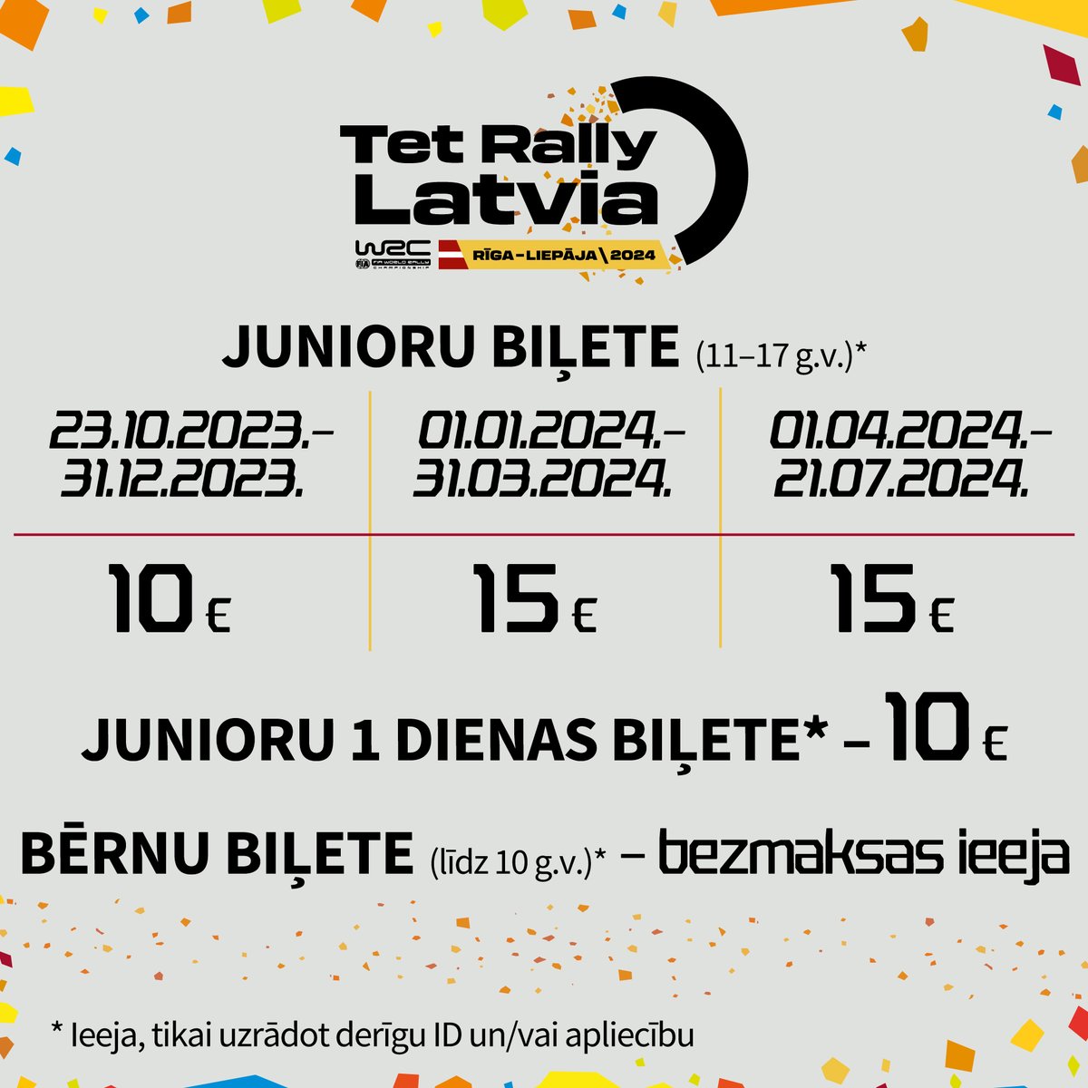Nenokavē! Rīkojies gudri un iegādājies biļetes TAGAD! 🔥 Pērc sev vai iegādājies kādam citam. Varam garantēt - šī būs vēl nebijusi dāvana!  Biļetes iegādājies šeit: bilesuparadize.lv/lv/custompage/…  #WRC2024Latvija #TetRallyLatvia #WRCLatvia #ThisRallyRocks #LVRally #WRC