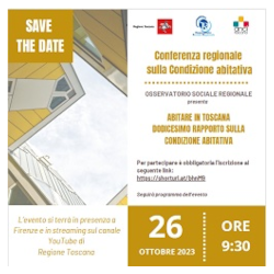 ReteUrp's tweet photo. #XIIRapporto condizione abitativa in #Toscana.
Presentazione il 26 ottobre ore 9:30 a Firenze in #SalaPegaso
https://t.co/Urt3p63Ch6 https://t.co/lXpGNDXAQR