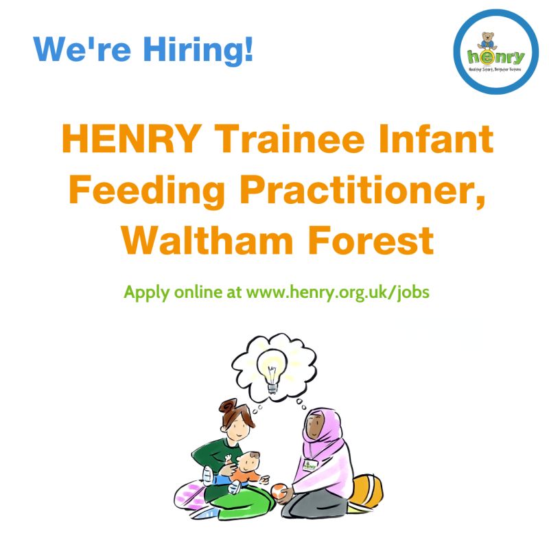 We are seeking a Trainee Infant Feeding Practitioner to train with us and gain accredited training through partners to provide excellent infant feeding support to families in Waltham Forest. henry.org.uk/content/traine… @pubhealthjobsuk