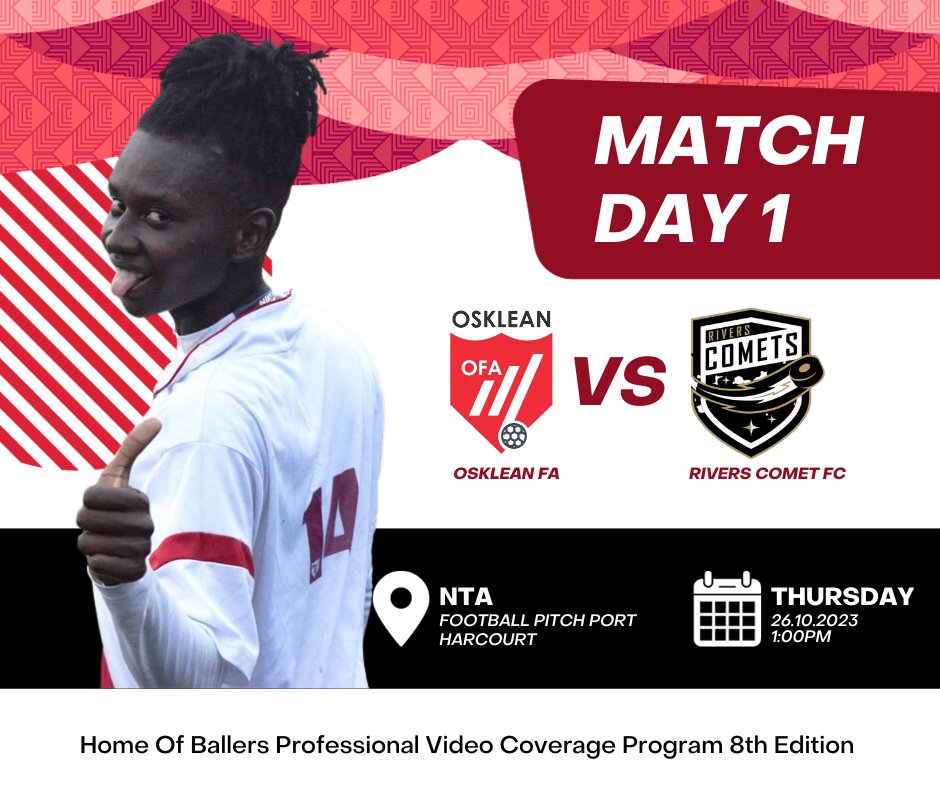 homeofballers1's tweet image. 📢Here We Go 🙂

The 8th Edition of the Home Of Ballers Professional Video Coverage Program Holds tomorrow by 1pm.

Let's Go Make History 💪💪

#footballprogram #soccergames #scouting